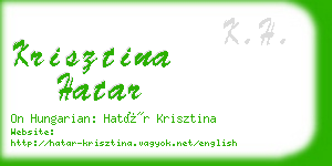 krisztina hatar business card